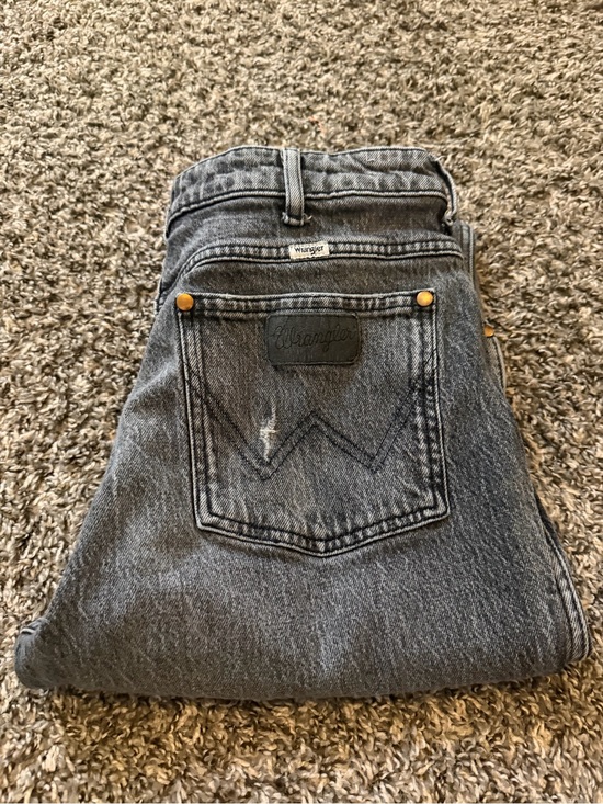 Wrangler Denim - Wrangler Gray Acid Wash High-Rise Straight Jeans